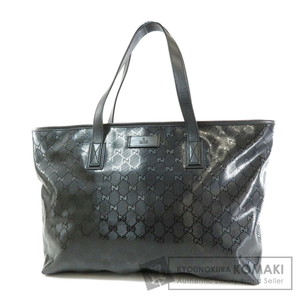 Gucci GG ImprimE tote bag monogram body leather trim